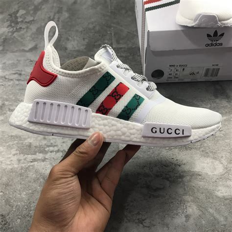 custom adidas nmd r1 pk x gucci bee white|Adidas X Gucci official website.